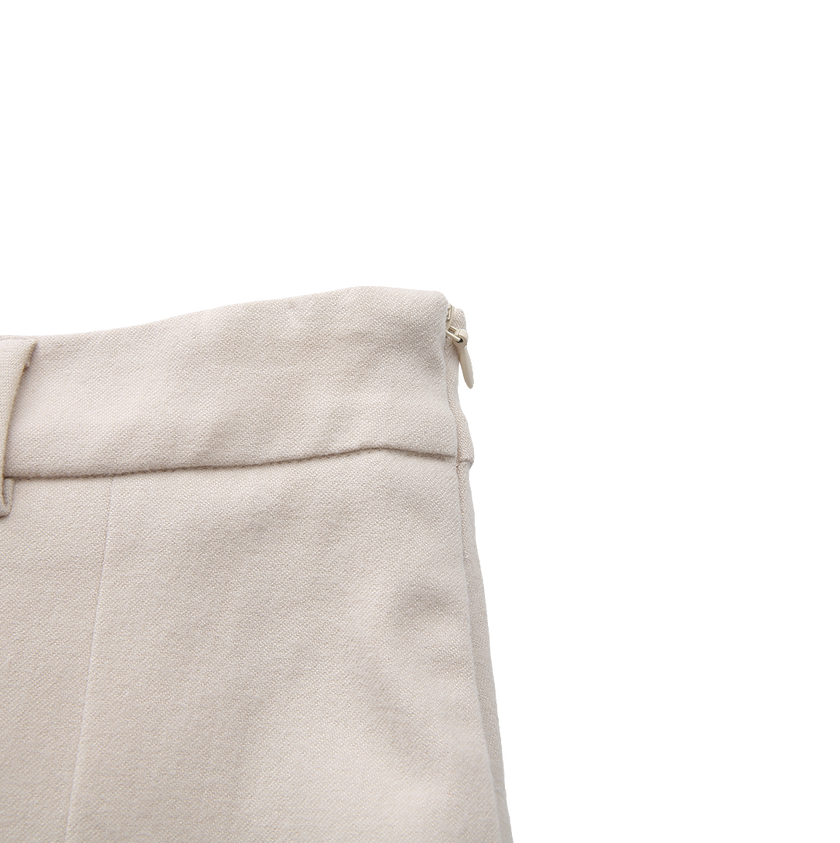 Wool Box Pleat Maxi Skirt