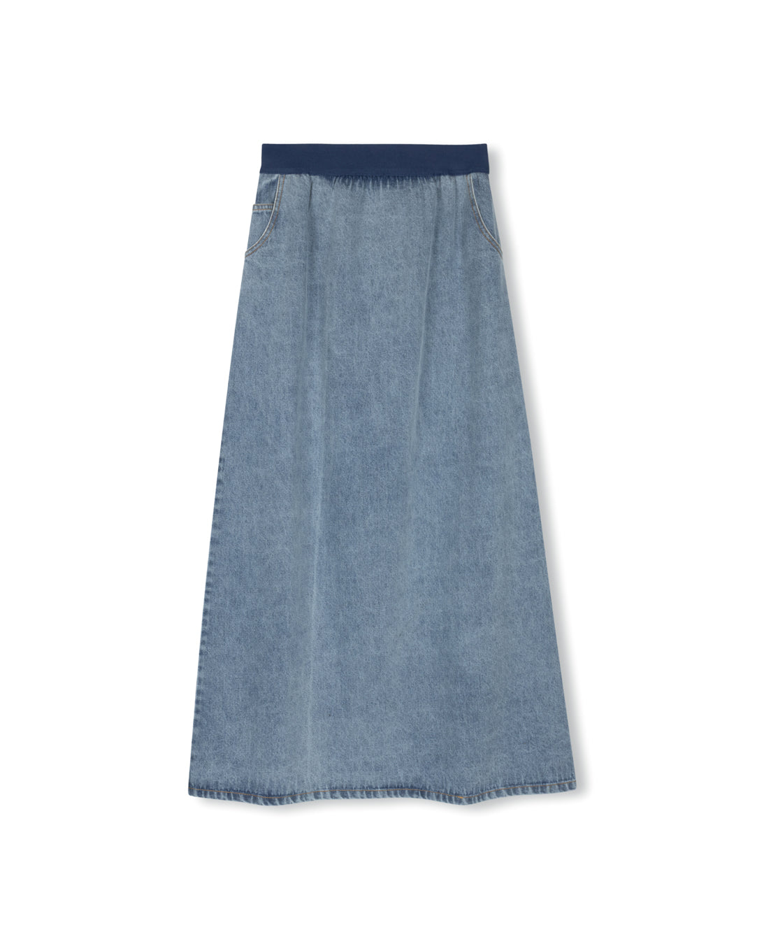 Denim Elastic Straight Skirt