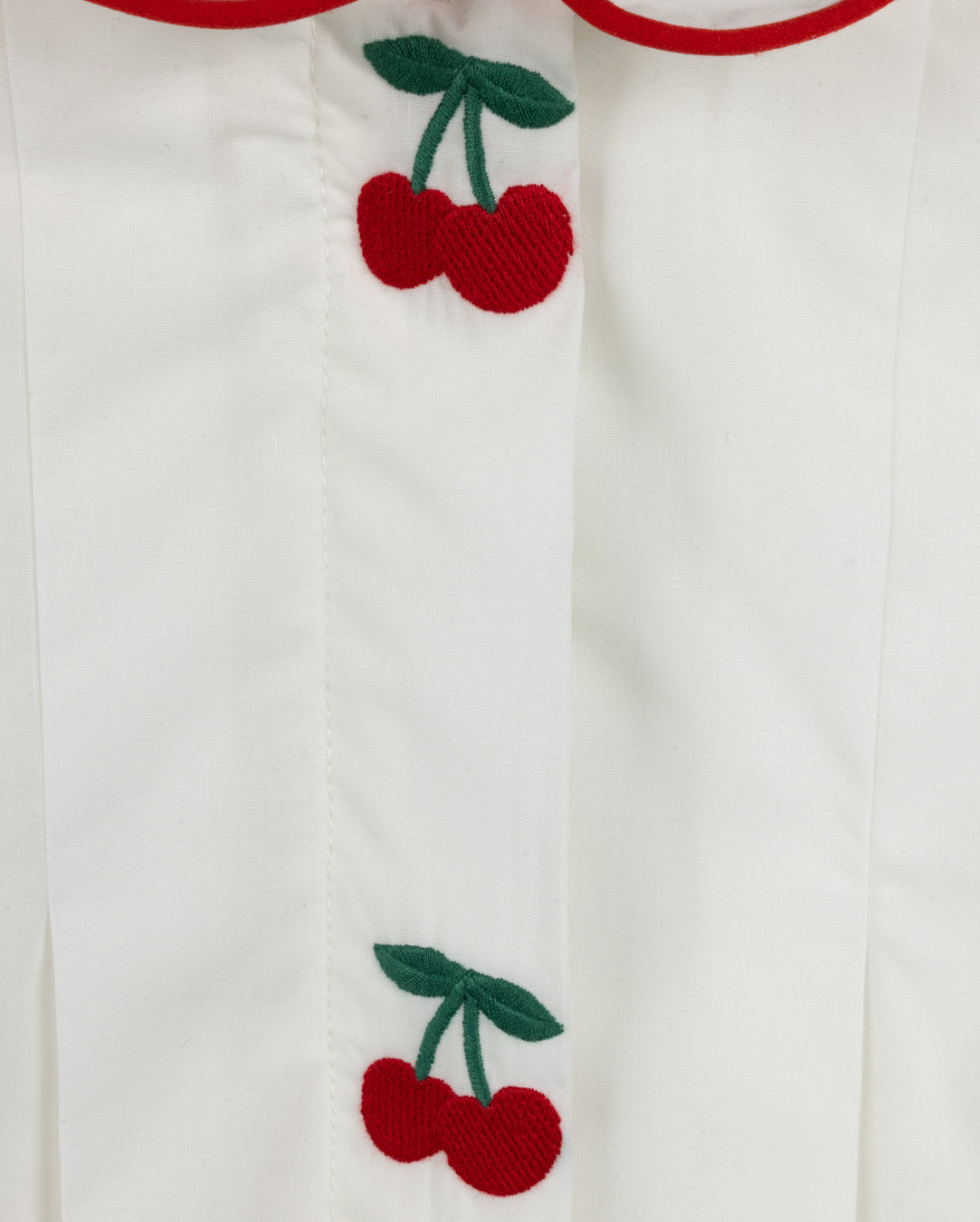 Tessa Embroidered Cherry Pleated Blouse