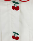 Tessa Embroidered Cherry Pleated Blouse