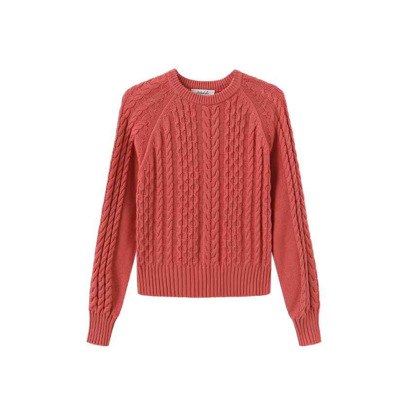 Cable Knit Ribbed Sweater