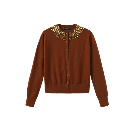 Cal Sequin Collar Cardigan