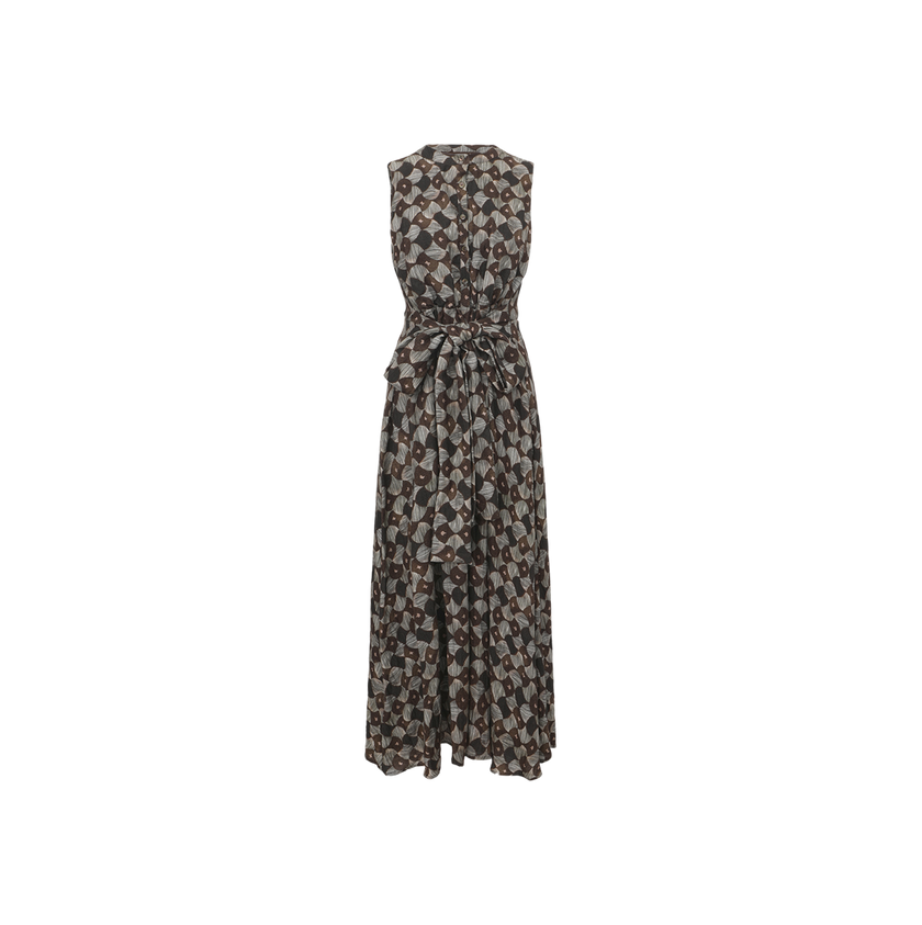 Sleeveless Belted Dress