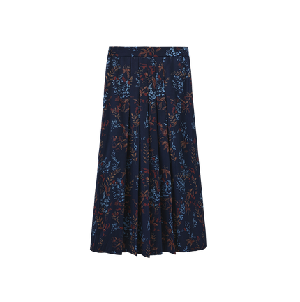 Half Pleat Floral Skirt