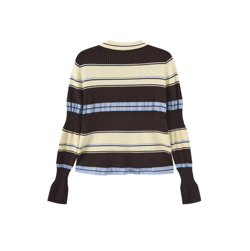 Ribbed Knit Stripe Top