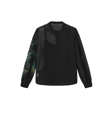 Jule Floral Print Sheer Blouse