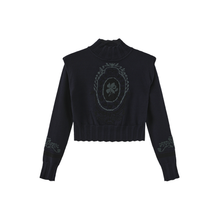 Crest Knit Turtleneck Sweater