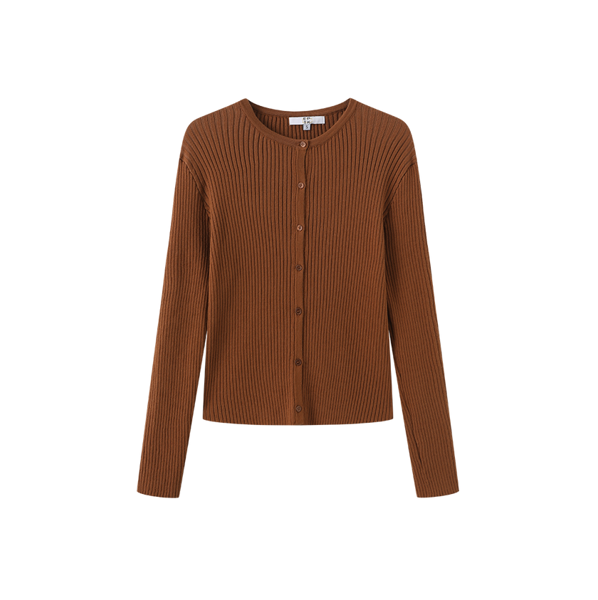 Thick Ribbed Knit Cardigan