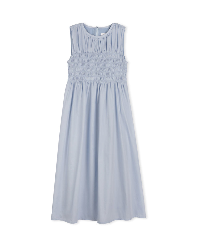 Gathered Tiered Detailed Poplin Midi Jumper