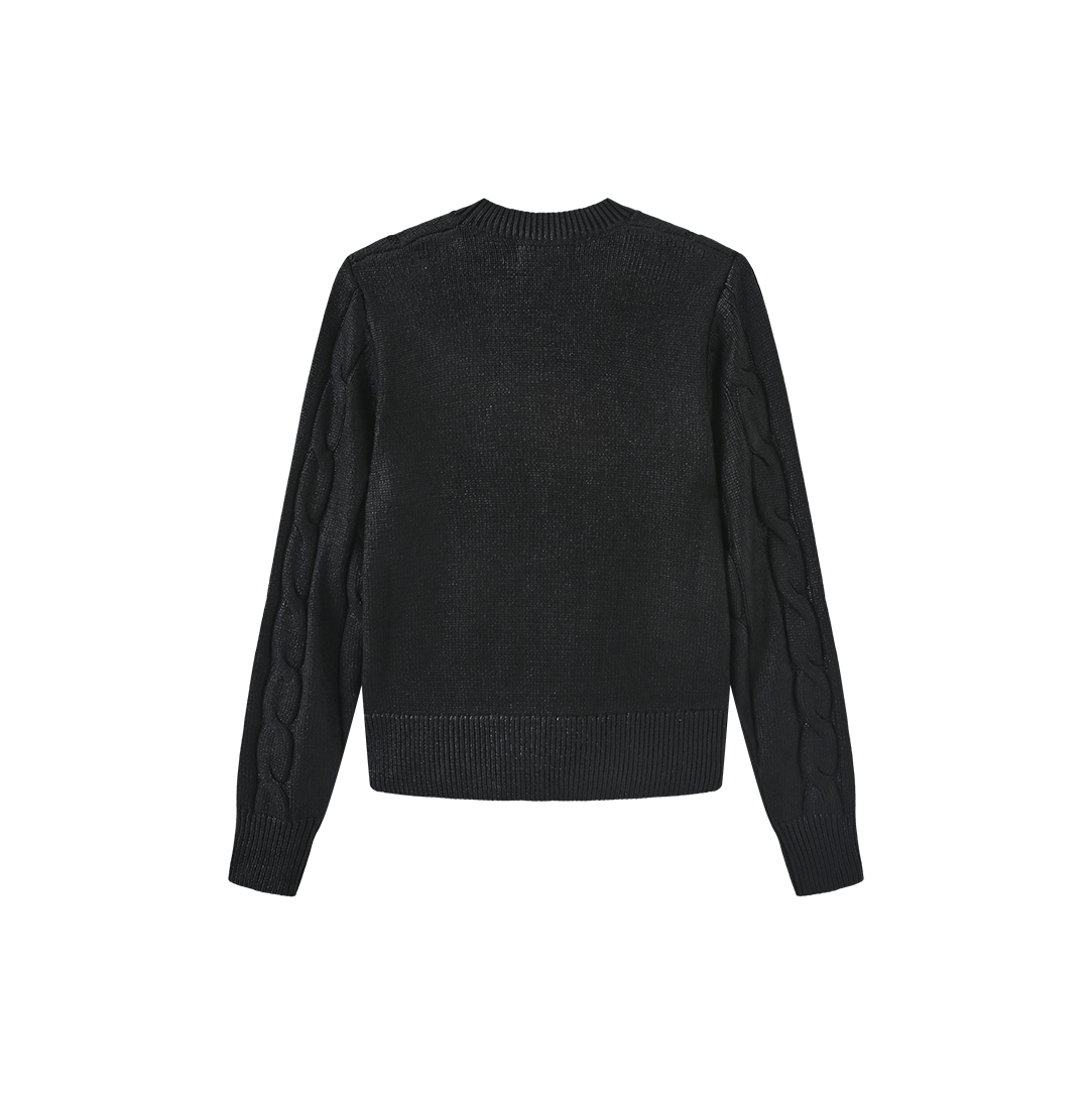 Metallic Cable Knit Sweater
