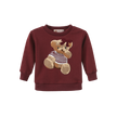Sherpa Bow Bear Patch Sweatshirt Set