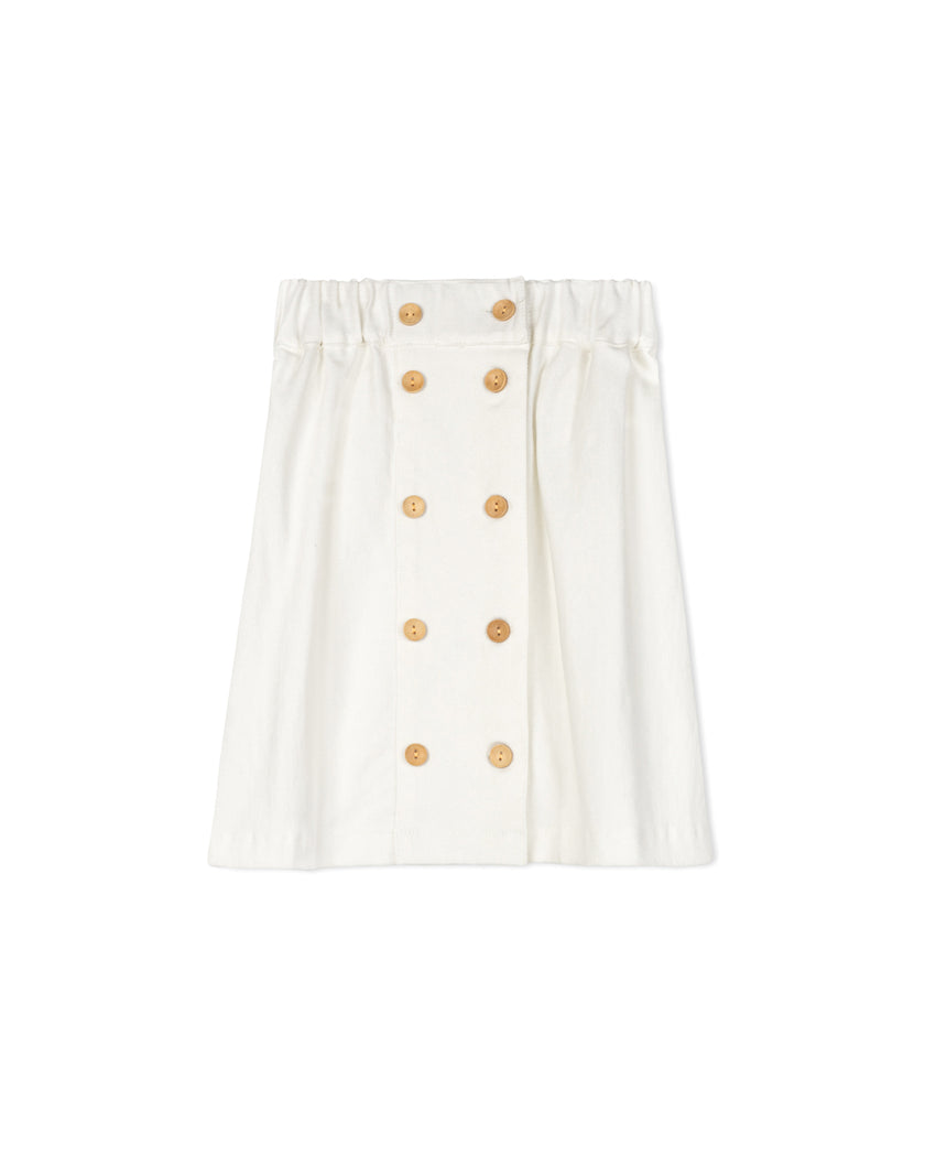 Pelly - Wood Button Down Skirt