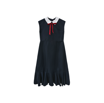 Taffeta Collared Waisted Jumper