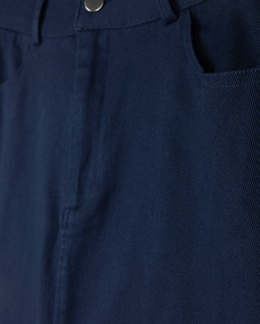 Denim Straight Maxi Skirt
