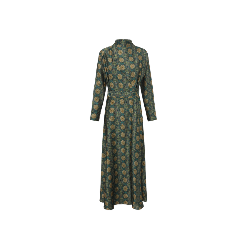 Silky Paisley Print Dress
