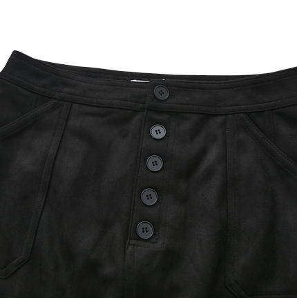 Suede Straight Skirt