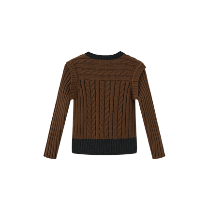 Poppy Cable Knit Trim Sweater Set