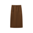 Suede Straight Skirt