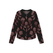 Collared Printed Knit Cardigan