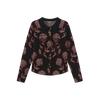 Collared Printed Knit Cardigan