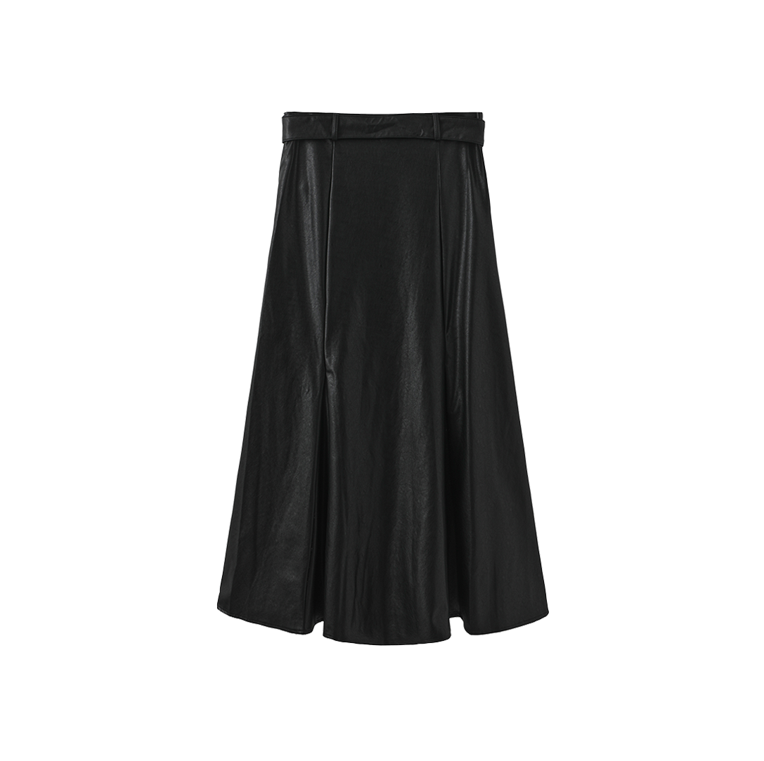 Leather Belted Skirt
