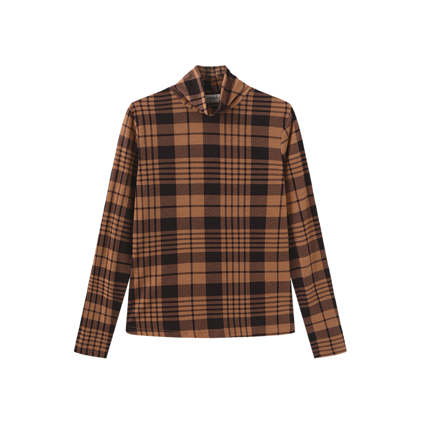 Plaid Fitted Turtlenecks