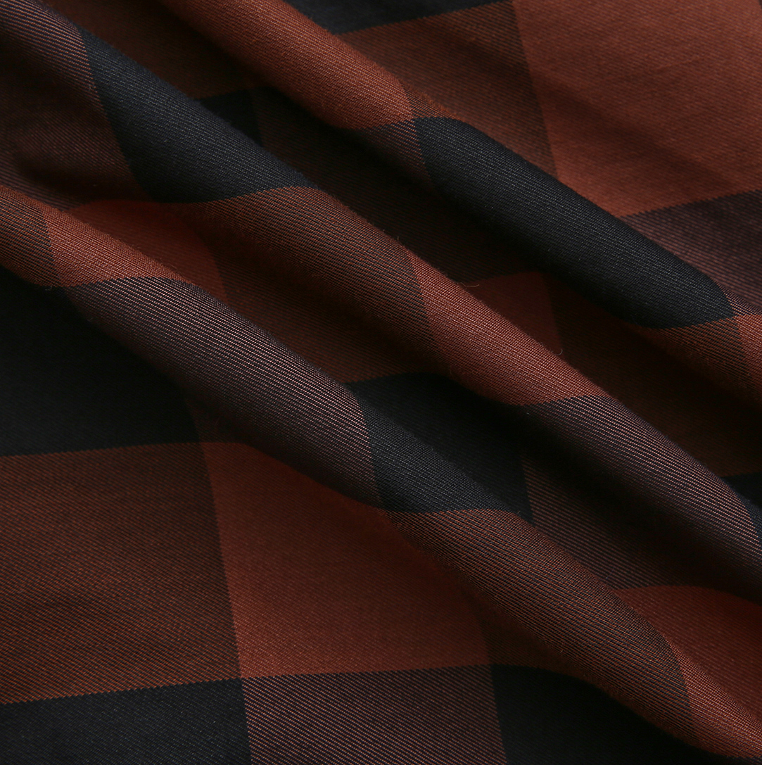 Elastic Seam Plaid Skirt