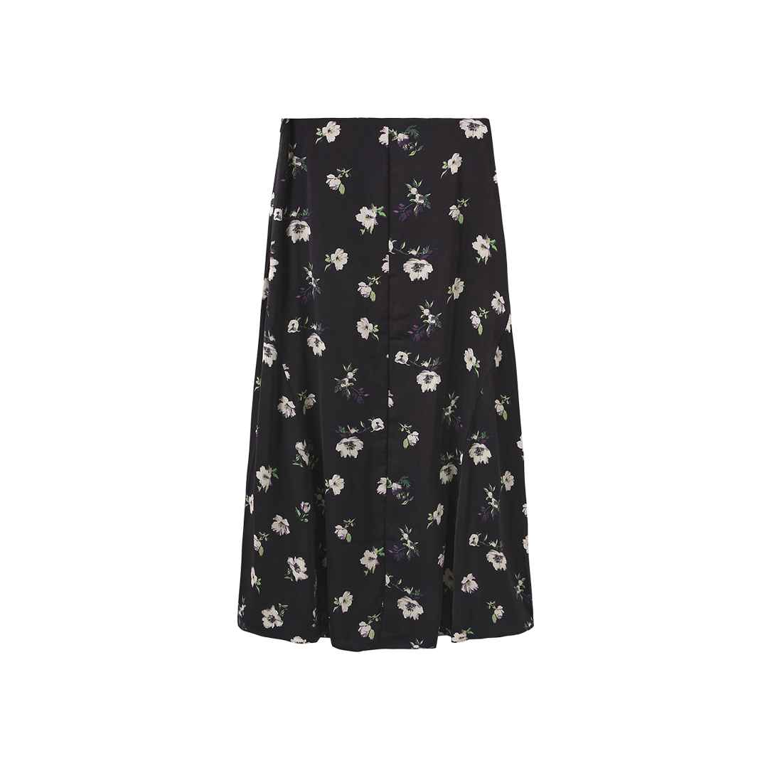 Floral Zipper Aline Slip Skirt