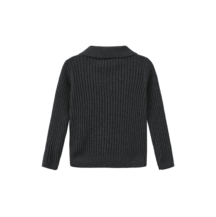 Ribbed Knit Button Sweater