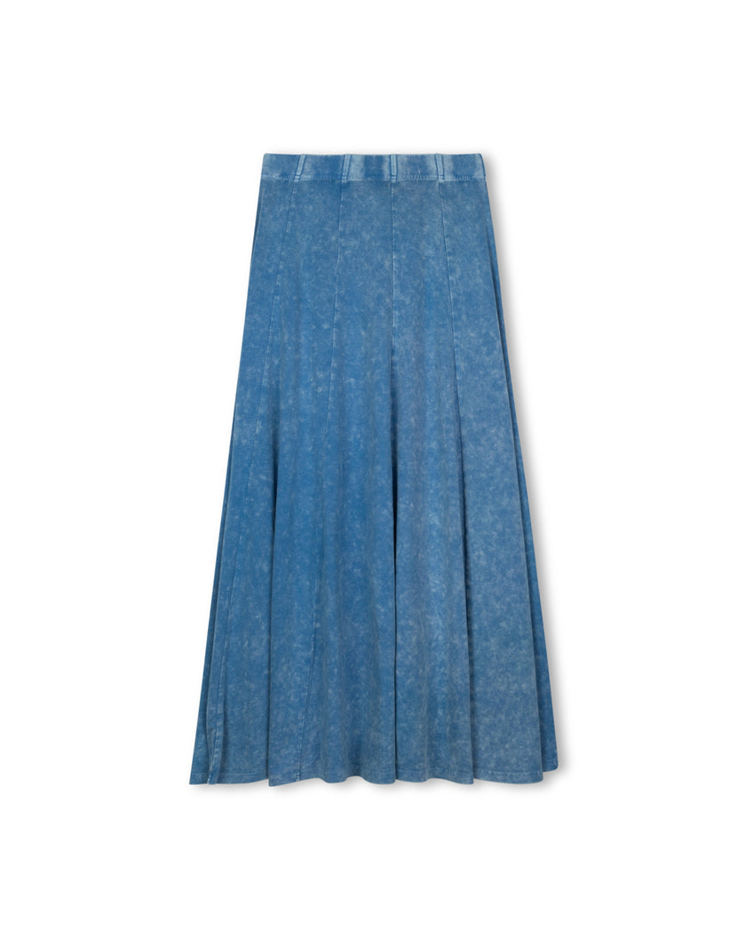 Paneled Midi Mineral Wash Skirt