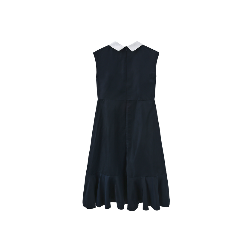 Taffeta Collared Waisted Jumper