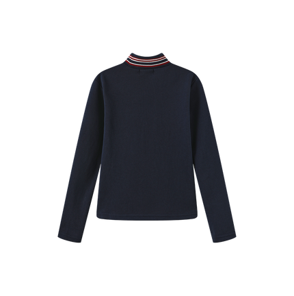 Sweatshirt Fitted Detail Mock Neck