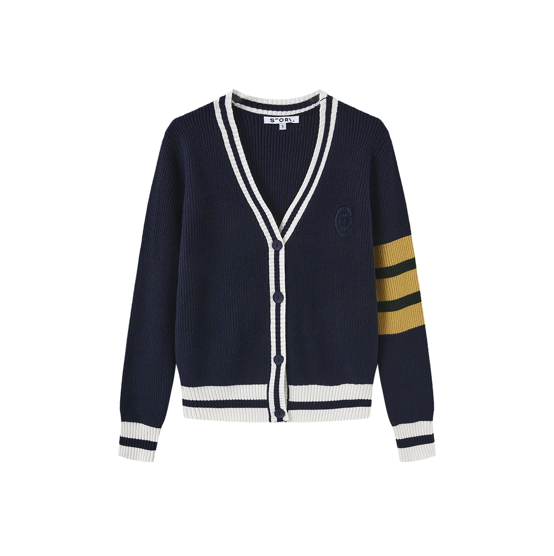 Knit Varsity Cardigan