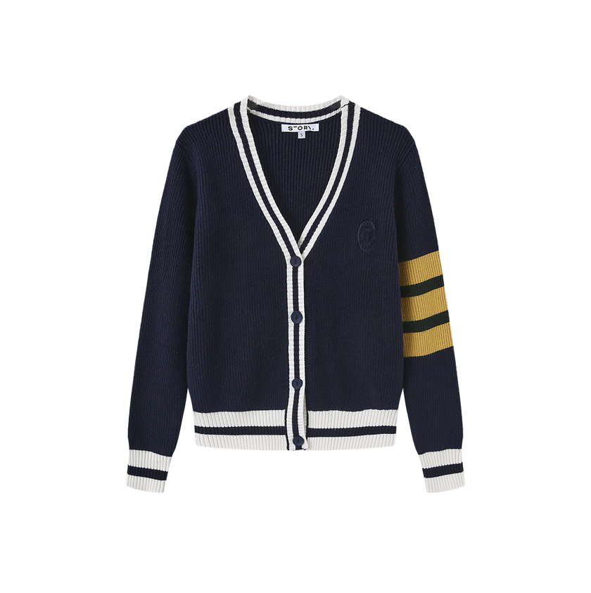 Knit Varsity Cardigan