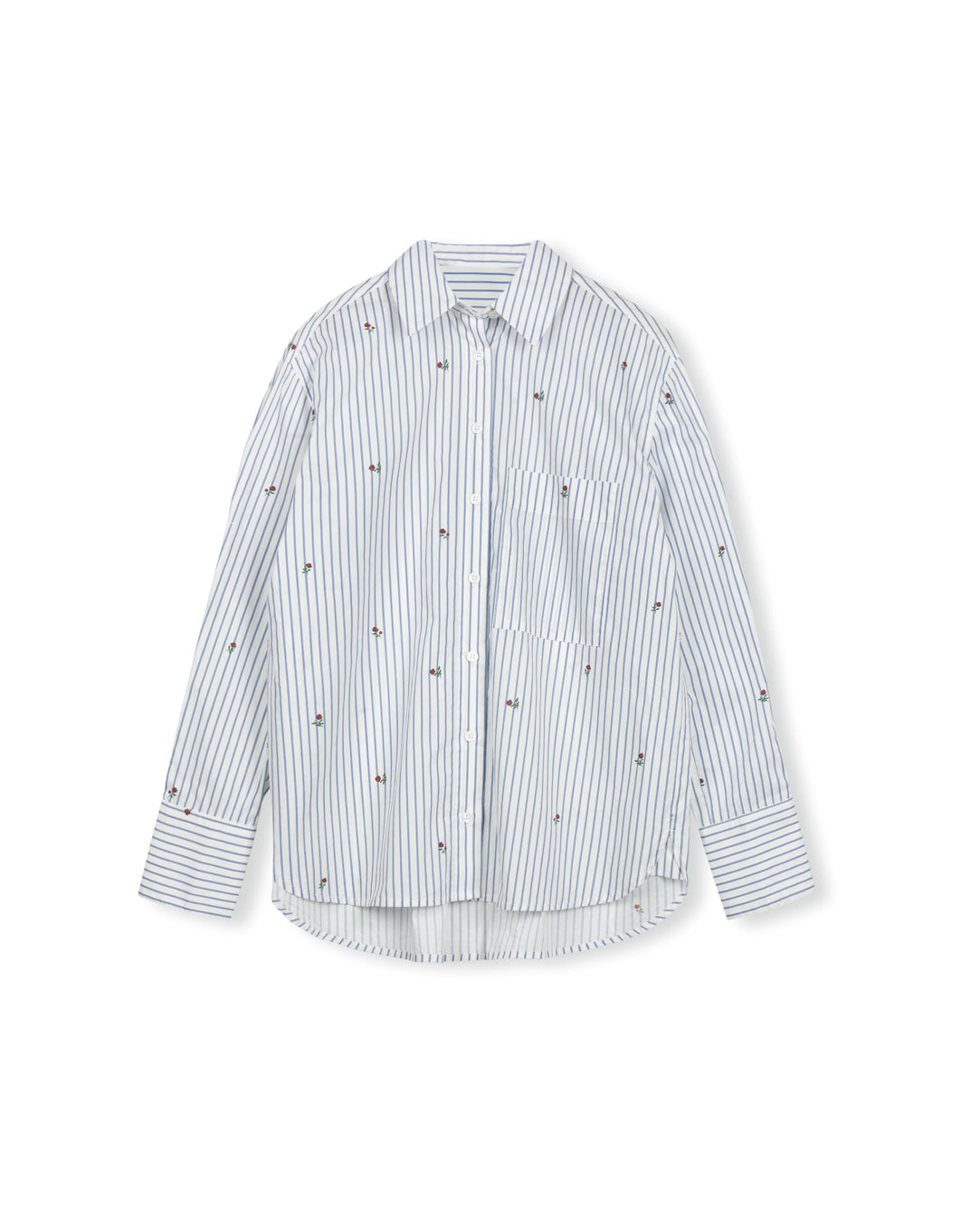 Embroidered Stripe Blouse