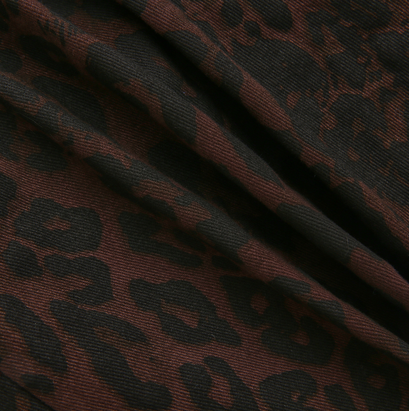 Brent Leopard Denim Vest