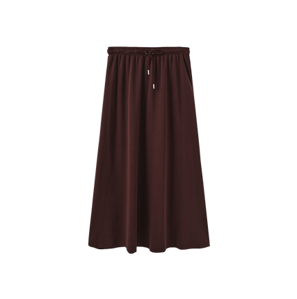 Sweatshirt Drawstring Maxi Skirt
