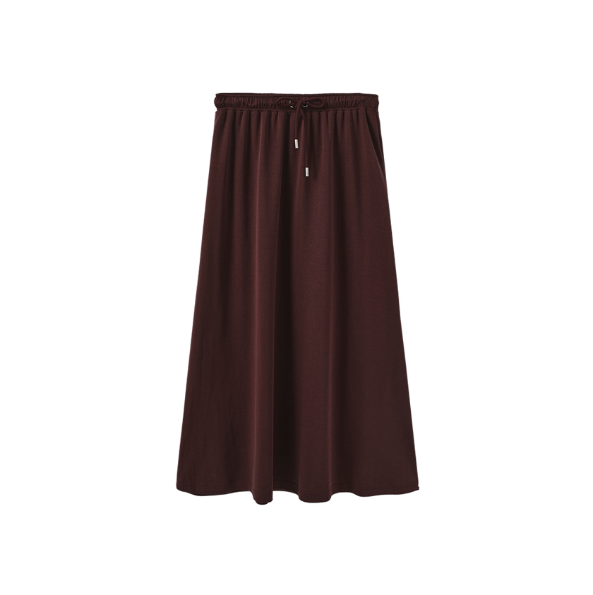 Sweatshirt Drawstring Maxi Skirt