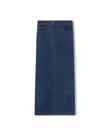 Straight Dark Denim Skirt