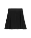 Elastic Waist A-line Knee Skirt