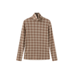 Argyle Print Turtleneck