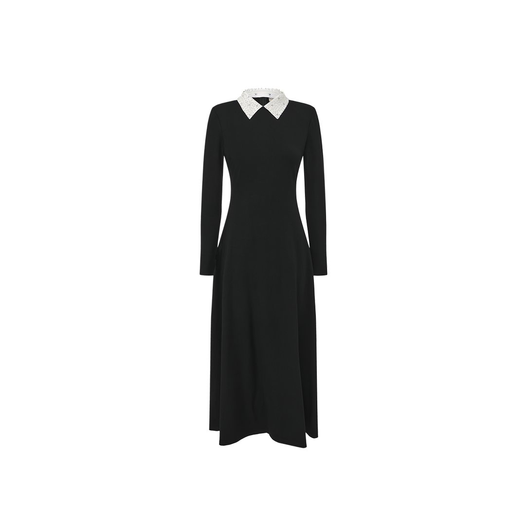 Padded Shoulder Slinky V Robe