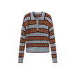 Stripe Knit Polo Shirt