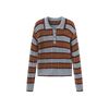 Stripe Knit Polo Shirt