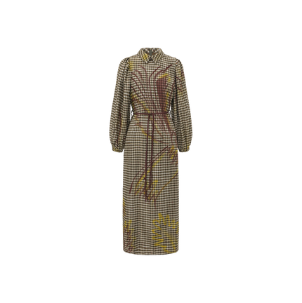 Checked Printed Maxi Dress