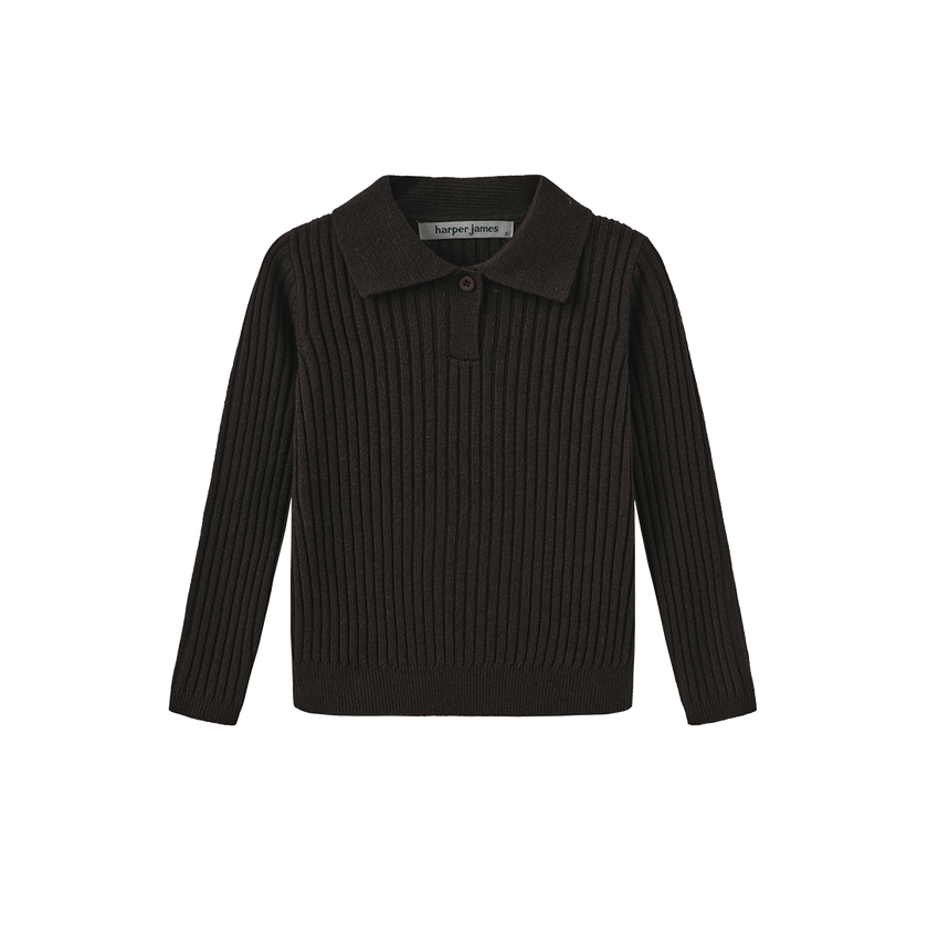 Ribbed Knit Button Sweater