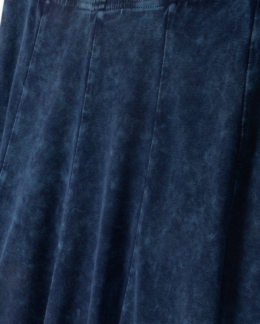 Paneled Midi Mineral Wash Skirt
