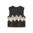 Knit Argyle Vest