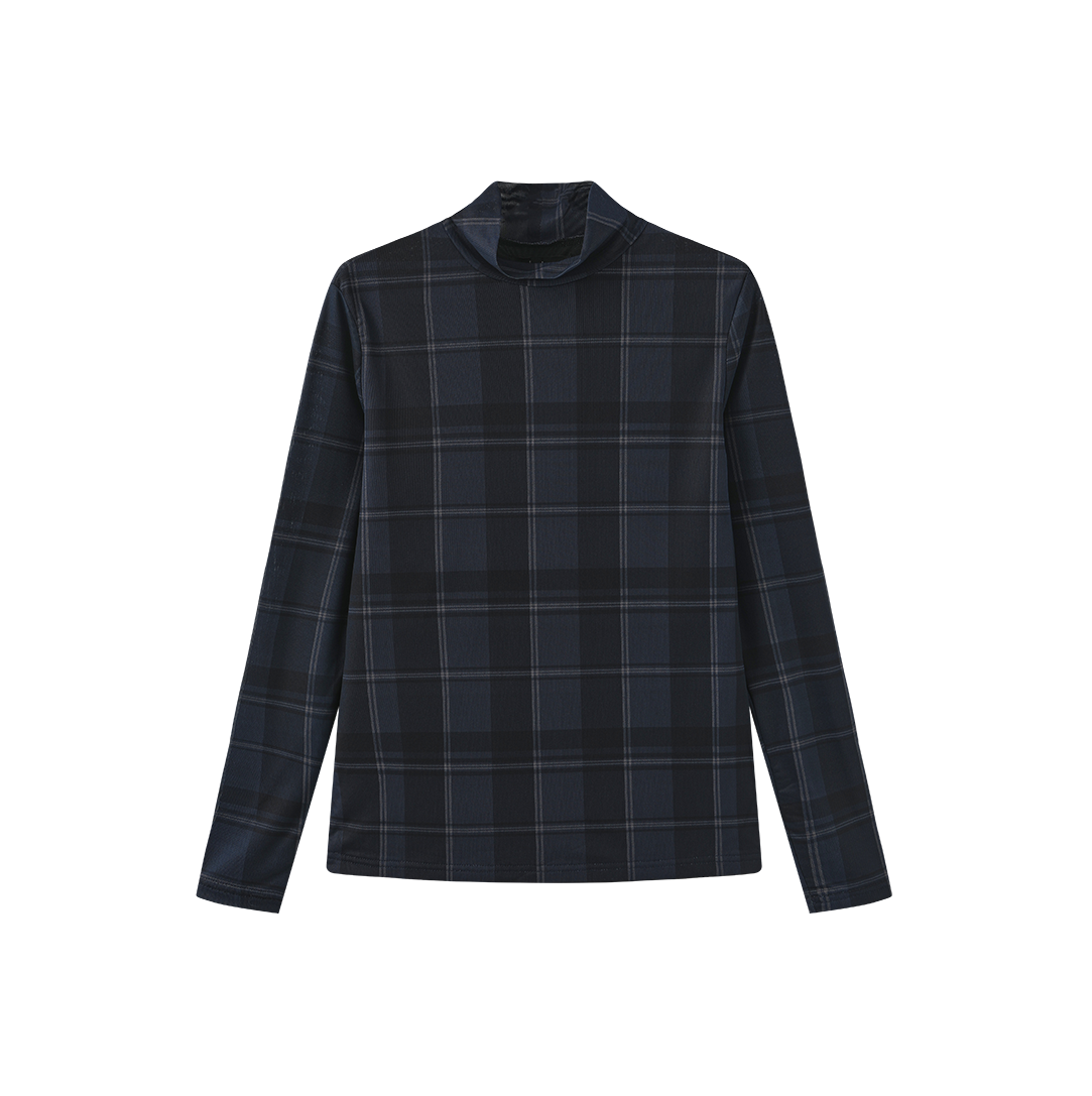 Plaid Mesh Top