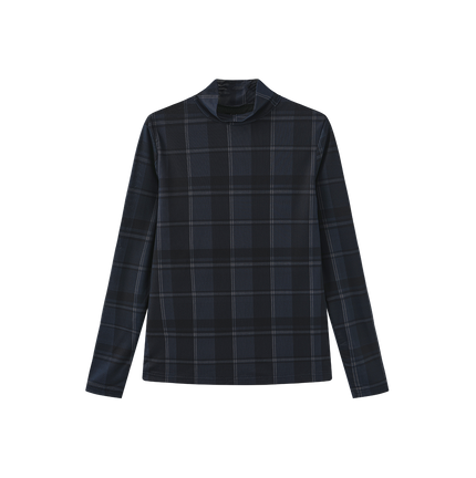 Plaid Mesh Top